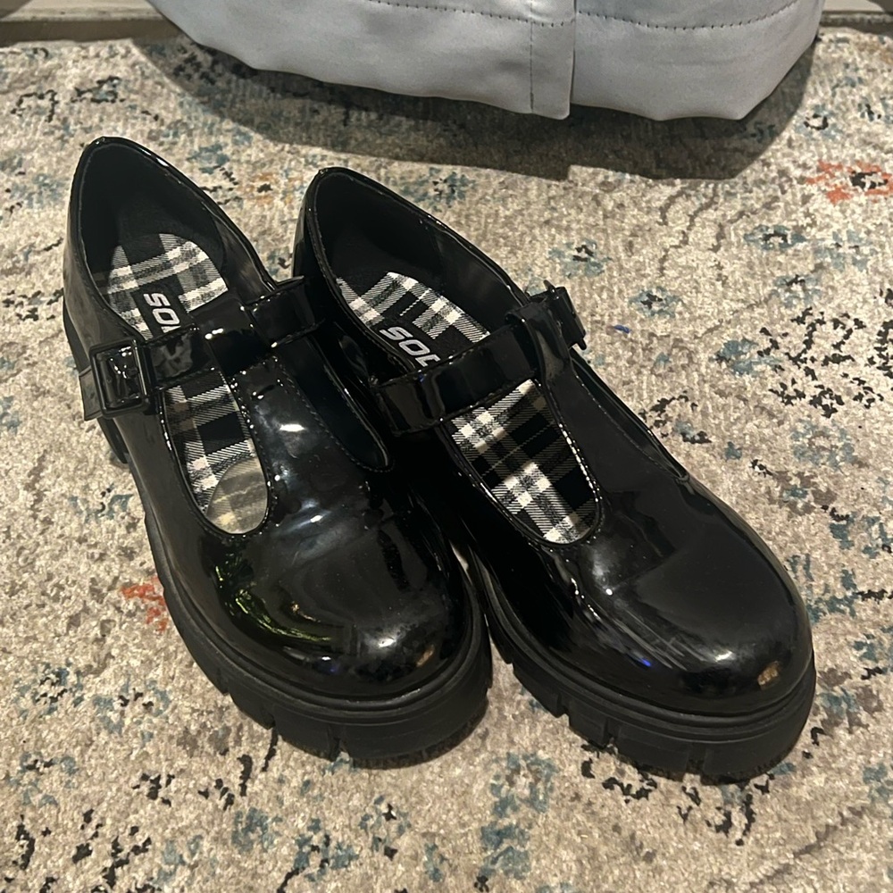 Soda Black Patent Kids Dress Shoes